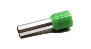 Preview: Hilpress Aderendhülsen 16 mm² isoliert grün Hülse 18 mm lang  Kupfer